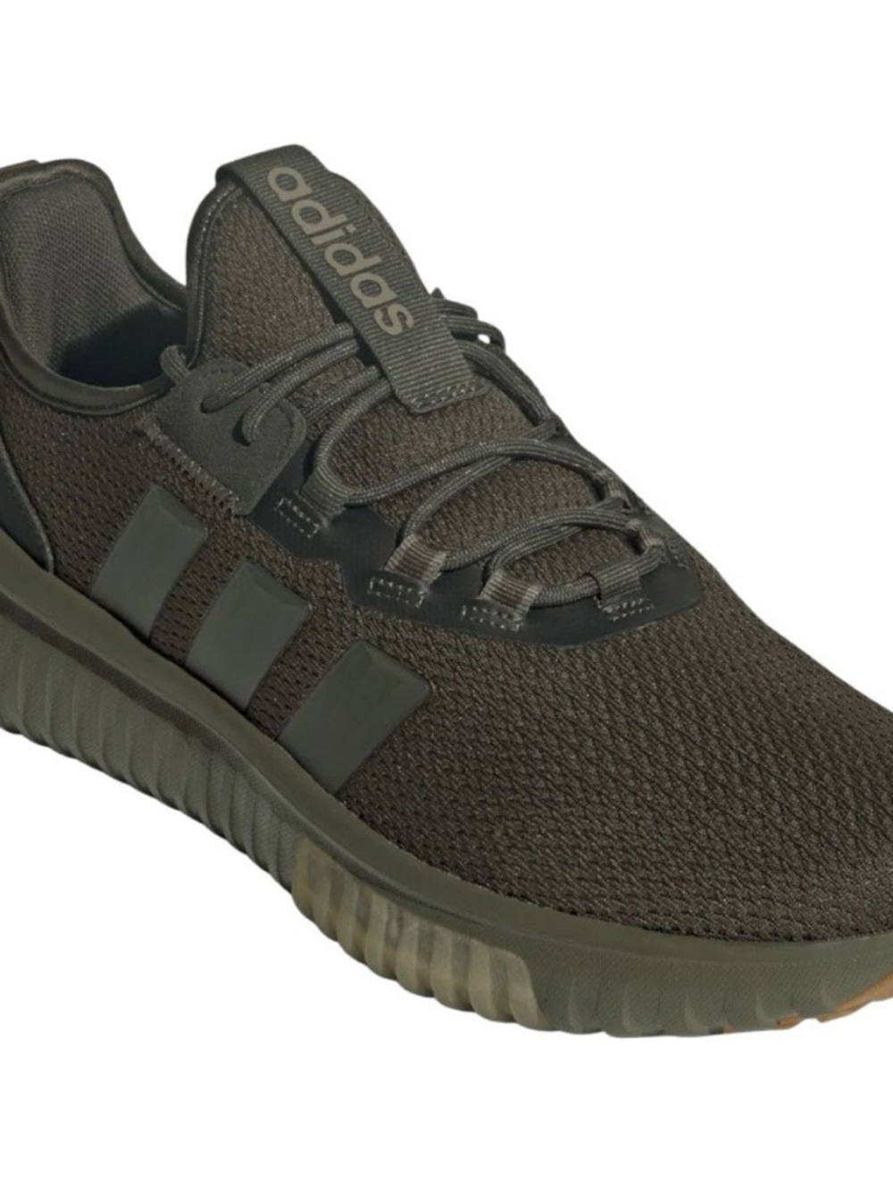 adidas men’s Kaptir Lace up sneakers Green Knit/leather sneakers, Size 8